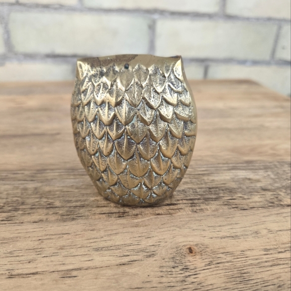 Vintage Brass Owl - Picture 4 of 6